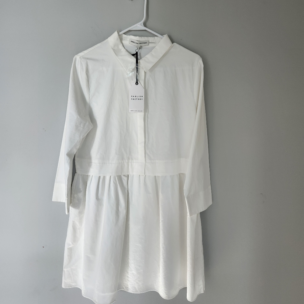 English Factory Shirt Mini Dress- NWT Sz L